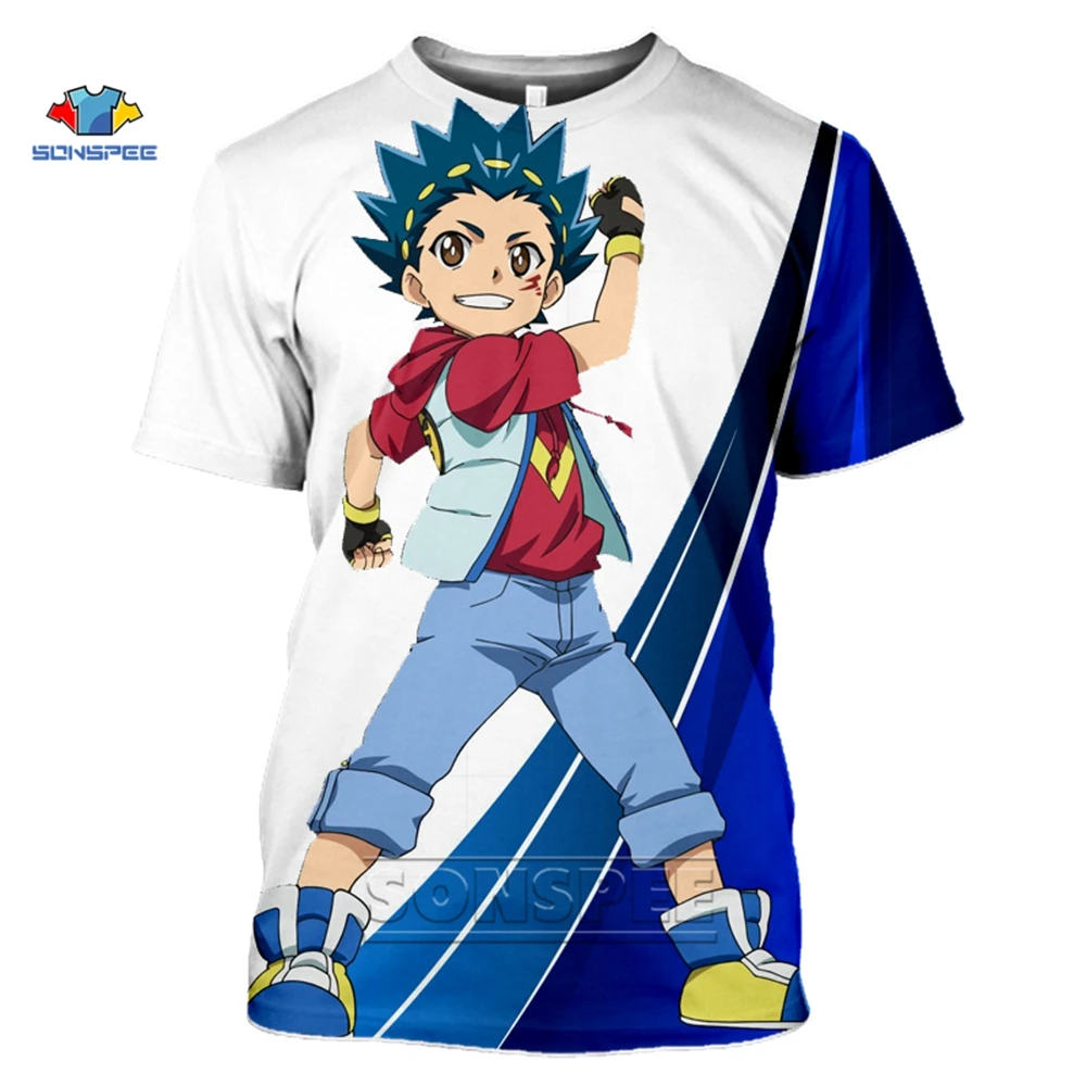 

SONSPEE Anime Beyblade Burst Evolution T-Shirt 3d Print Kids T-shirts Casual Summer Top Harajuku Streetwear Tee Shirts Homme