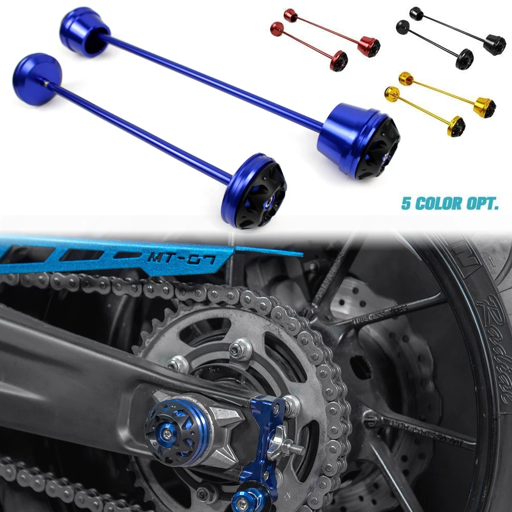 Передний и задний мост вилка колеса слайдер протектор для Yamaha MT07 FZ07 2014 2020 2019 MT 07