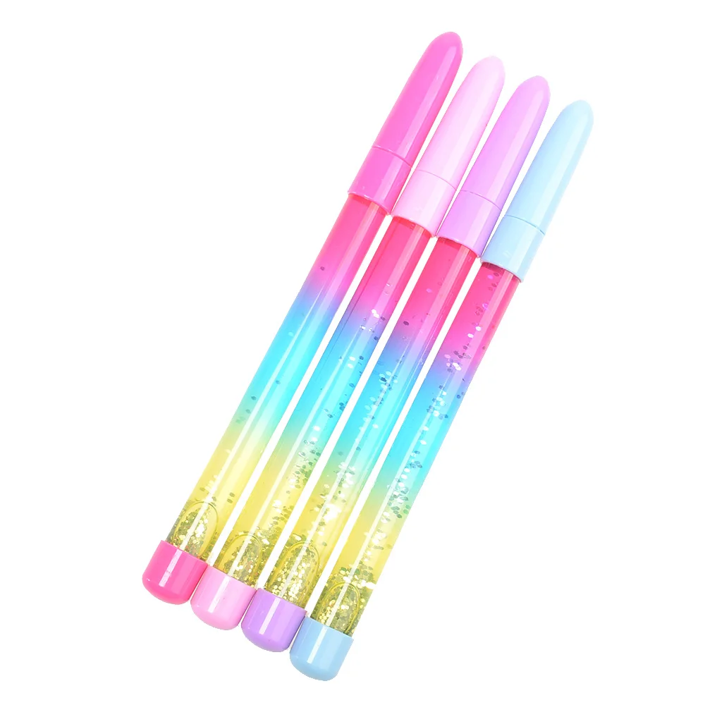 0.5mm Fairy Stick Ballpoint Pen Drift Sand Glitter Crystal Ball Rainbow Stationery Supplies Lovely Style Office School - купить по