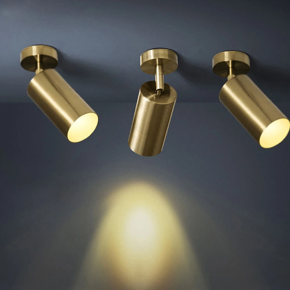 

Zerouno aluminum led lamp black/gold indoor surface mounted led lights bulb for living room sofa bedroom ceiling lighting