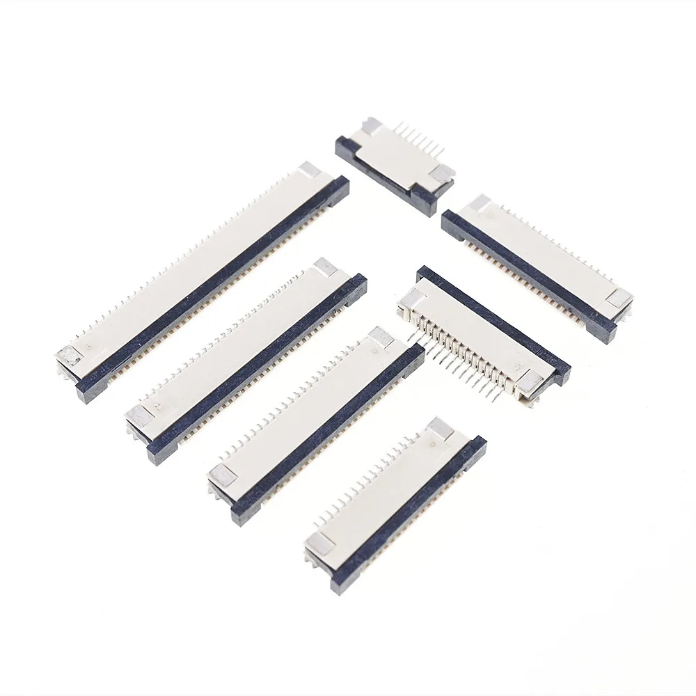 100pcs FFC FPC Connector 0.80 mm 5 6 8 9 10 12 14 15 16 18 20 22 24 26 28 30 36 Pin Bottom Contact SMT Right Angle | Обустройство