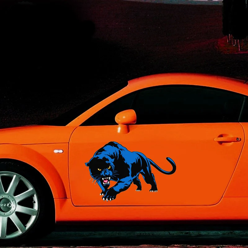 60*42 см мультфильм 3D животное автомобиль наклейка Черная пантера винил Забавный