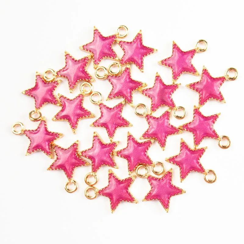 

18Pcs 15x13x2mm Purple Tibetan Gold Drops Of Oil Christmas Star Pendant 1679PJ For Women DIY Christmas Present Jewelry