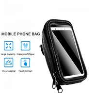 waterproof 6 5 inch phone holder eva hard shell bike bag shockproof bike top tube bag handlebar bag bicycle accessory