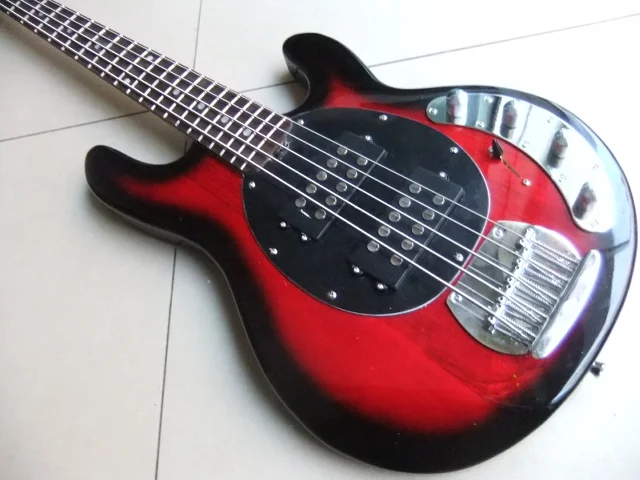 Оптовая продажа 5 струн электрический бас Musicman высшего качества в Red Burst