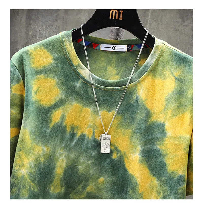 

2021 Tie Dye Men T Shirt Summer Short Sleeve T-shirts Casual Tee Tops O-neck Loose Ladies Girls Tshirt Harajuku Women Tops S-5XL