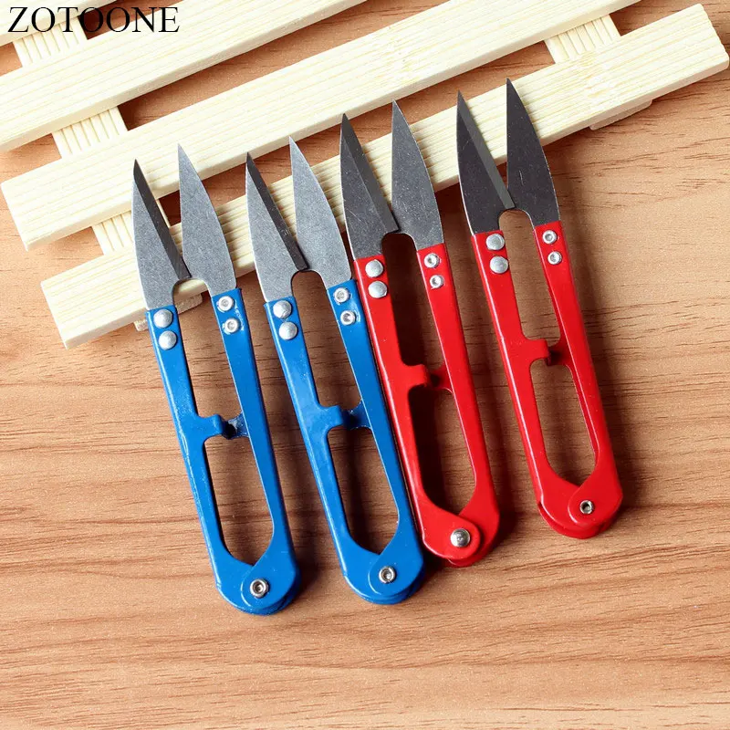 

ZOTOONE 2.3*10.5CM V Shape Trim Scissors Yarn Vintage Stainless Steel Scissors Antique Craft Embroidery Trimming Scissors Sewing