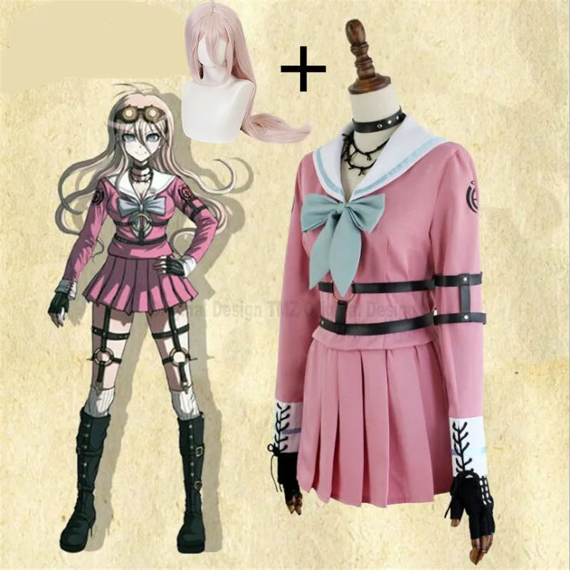 

Danganronpa V3 убивающая гармония ирума Миу косплей костюм реквизит аниме игра Женская Вечеринка платье школьная форма комплект