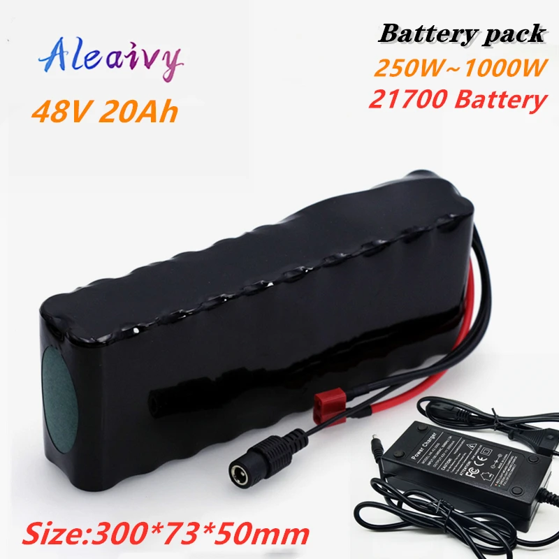 

48V 20Ah 21700 13S аккумулятор 500W 1000W батарея высокой мощности 54,2 V 20000mAh Ebike Электрический велосипед Встроенный BMS с зарядным устройством