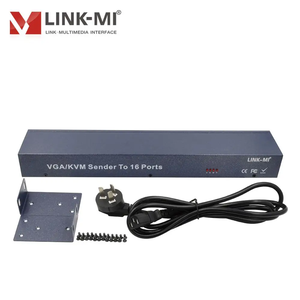 LINK MI 116T VGA 1 в 16 out активный видео и аудио передатчик Макс разветвитель vga портов UTP