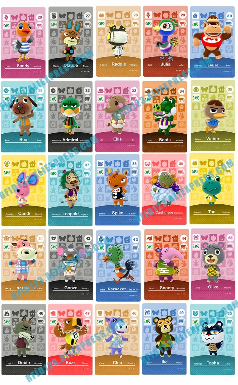 Индивидуальный дизайн WA10 Sylvana Animal NFC Печатная карта NTAG215 Карта для игр
