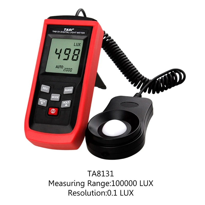 

TA8131 Digital Light Meter 100000Lux Lux/FC LCD Luxmeter Luminometer Photometer