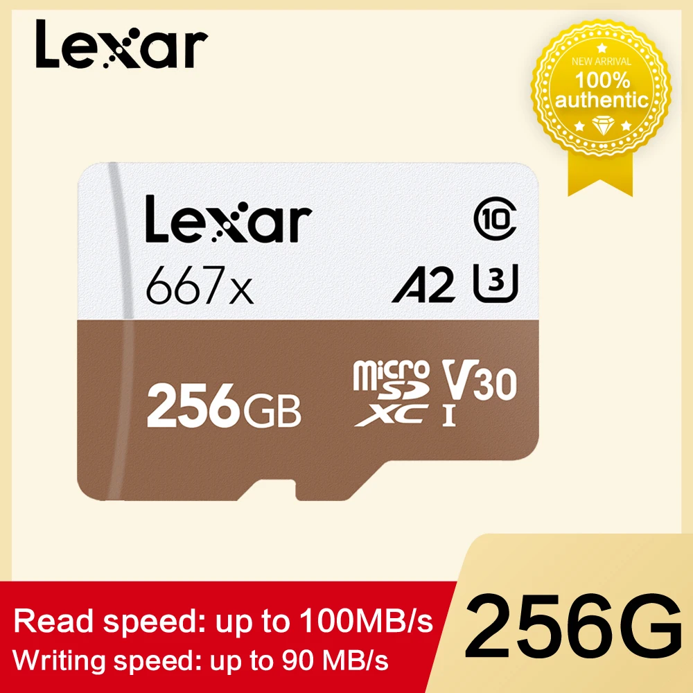 Lexar 64 Гб 128 ГБ 256 TF (MicroSD) карта памяти C10 U3 V30 A2 Чтение 100 МБ/с./с Запись 90 высокая