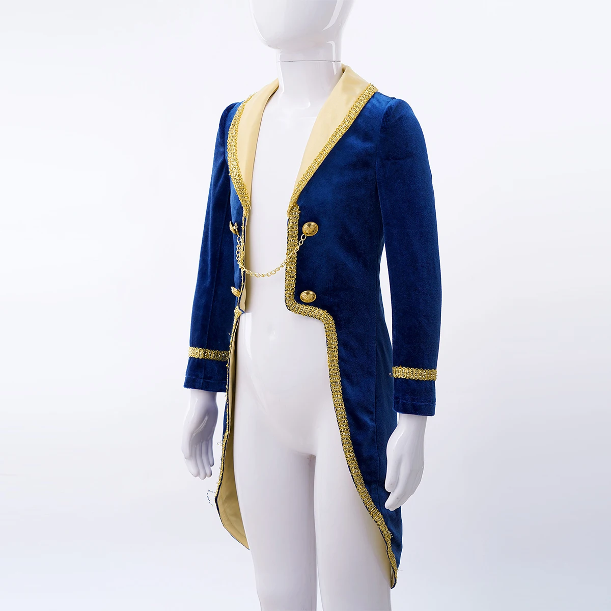 

Toddler Kids Baby Boys Tailcoat Jacket Halloween Prince Cosplay Costume Long Sleeves Tuxedo Coat For Role Play Party Performance