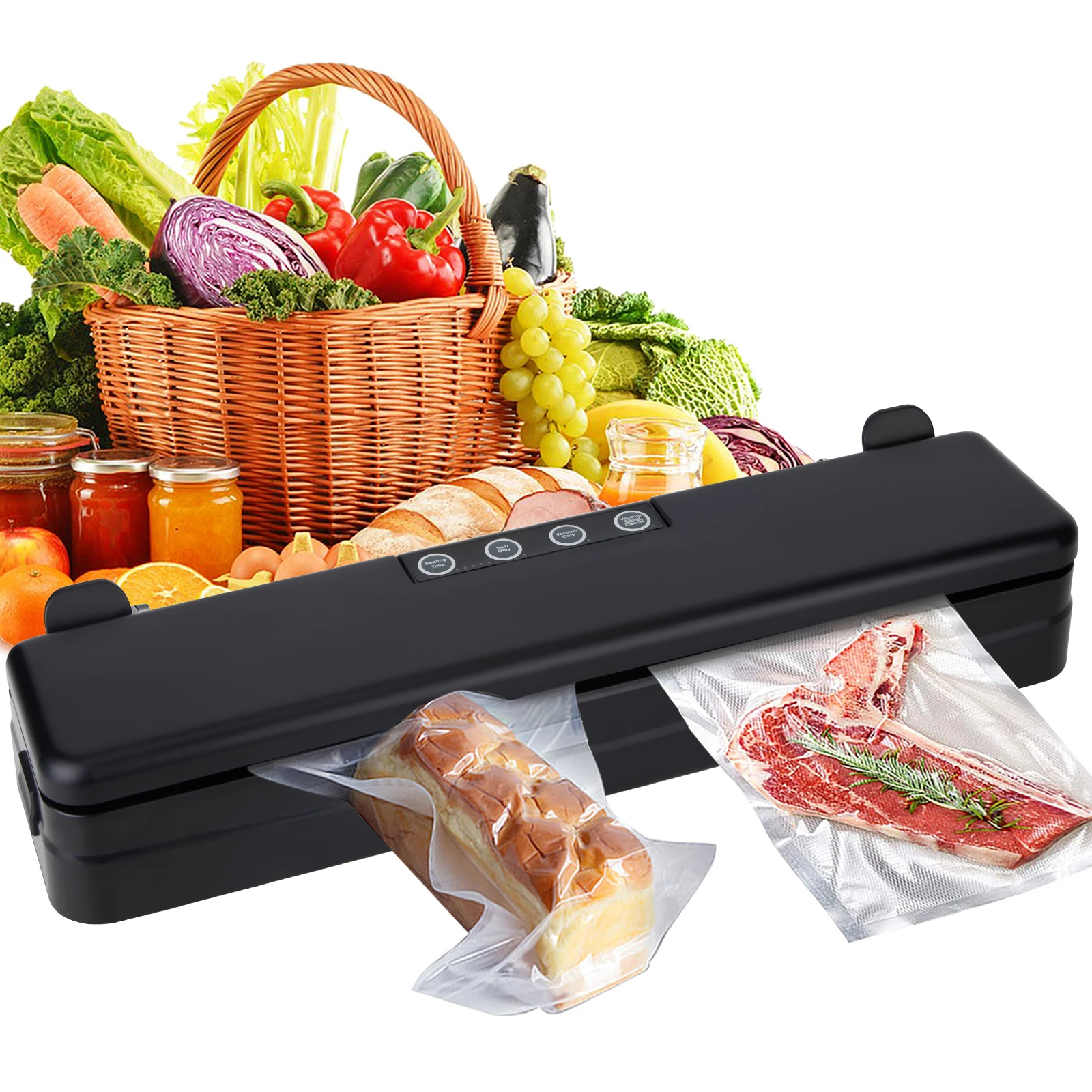 

Vacuum Sealer 220V/110V Automatic Commercial Household Food Vacuum Sealer Packaging Machine Include 20Pcs Bags