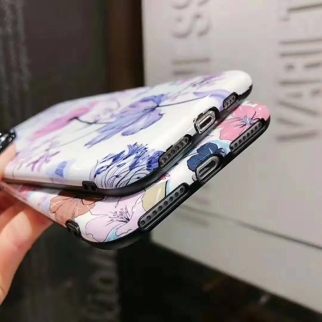 Европейский Американский Модный Стиль Нарцисс цветок мягкий IMD чехол для iPhone 6 6s 7