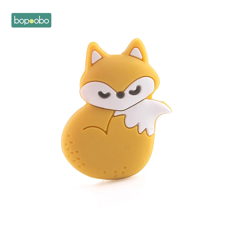Синий Bopobo 5 шт. силиконовый бисер ребенок прорезывание зубов мультфильм Силиконовые Бусины грызунов материал, не содержащий BPA Душ подарок DIY ремесла детский Прорезыватель - Цвет: Синий