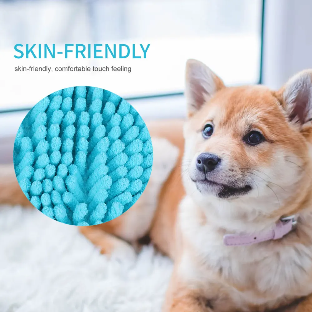 

Blue Towel Fast Drying Dry Towel Pet Shower Towel for Swimming Bathing