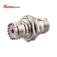 1pcs uhf pl 259 so 239 female to uhf female jack rf straight nickel adapter f connector coaxial