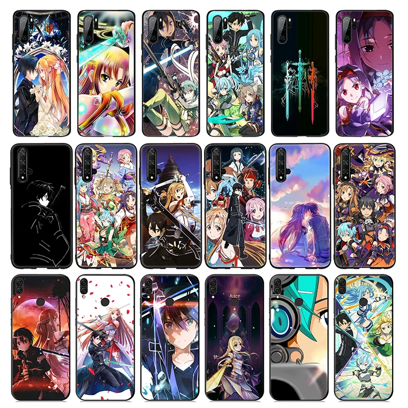 Мягкий силиконовый чехол с изображением меча онлайн аниме для huawei Honor 10 9X9 8 8X Lite 7X