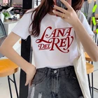 Лана Дель Рей с надписью летний топ Женская Повседневная японский tumblr Графический футболки для девочек Женская одежда размера плюс