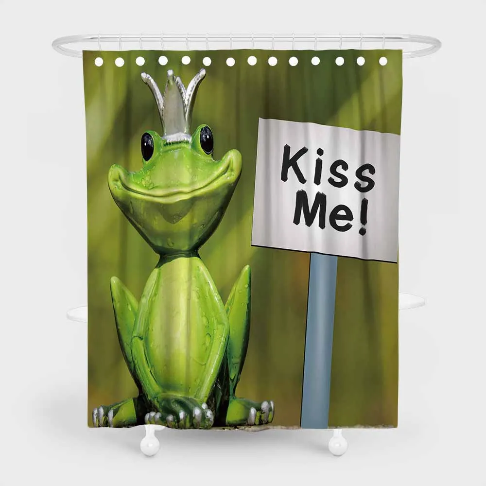 1 шт. Милая лягушка полиэстер прочная водонепроницаемая занавеска для душа