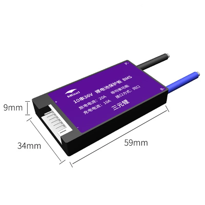 

MGOD BMS 10S 36V Li-Ion Lipolymer Battery 37V PCB with Balance Supports Ebike Escooter