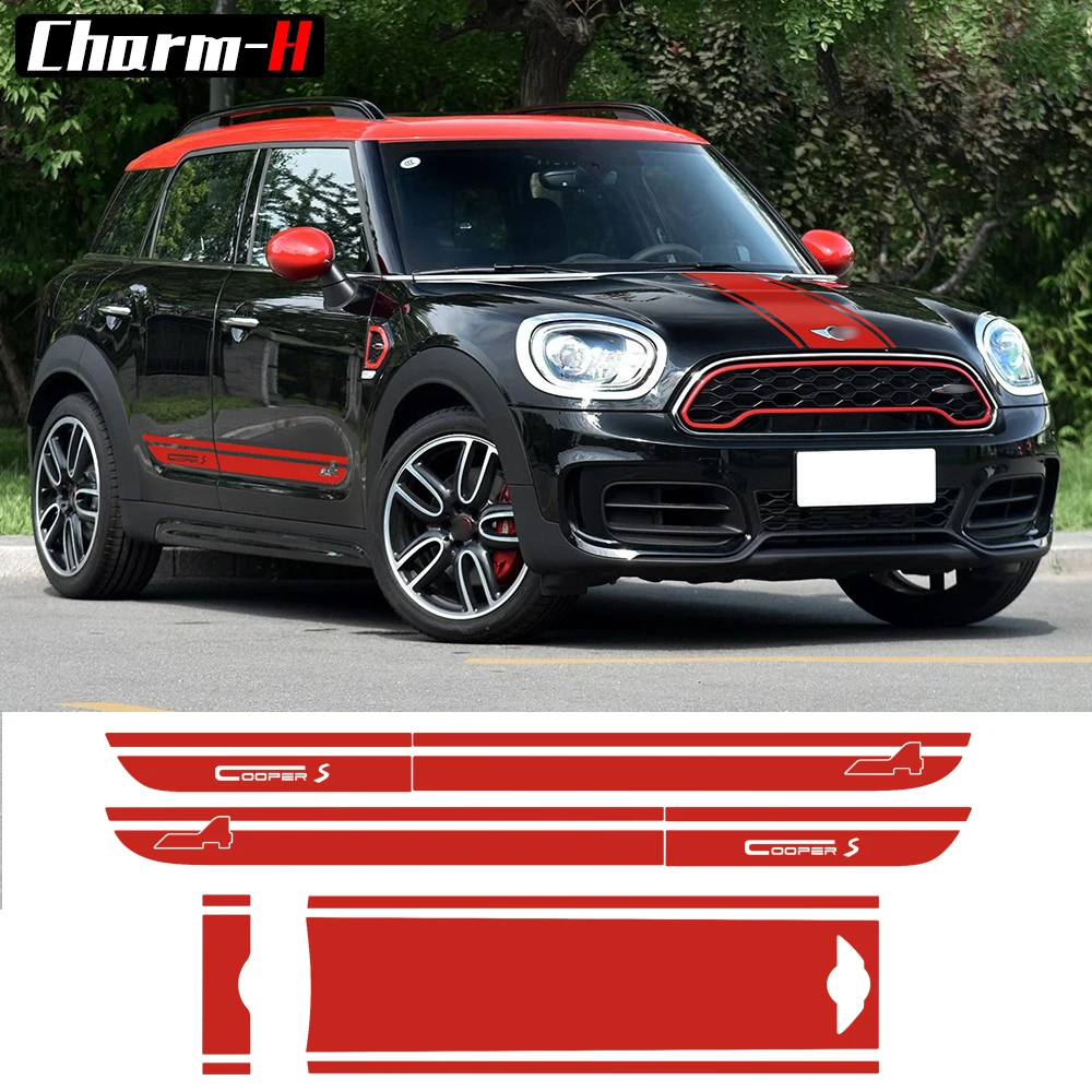 Наклейки на багажник автомобиля для BMW Mini Cooper S All4 Countryman F60 2017|decal sticker|for bmwside stripes