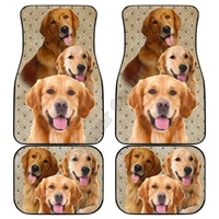 golden retriever car floor mats for golden dog lover 3d printed pattern mats fit for most car anti slip cheap colorful