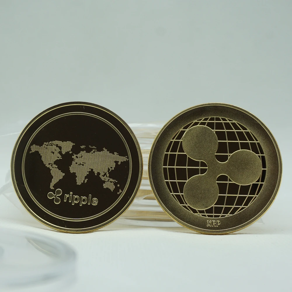 

Collectible Gifts XRP Commemorative Ethereum Litecoin Ripple Coin Souvenir Bitcoin Physical BTC Plated Collection Gold Coin