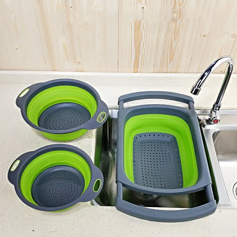 3 шт. телескопическая складная сливная корзина Набор из предметов квадратная