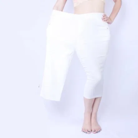 Брюки карандаш женские до середины икры с эластичным завышенным поясом|Брюки| |