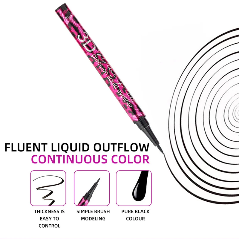 Красная леопардовая черная жидкая подводка для глаз стойкая водостойкая