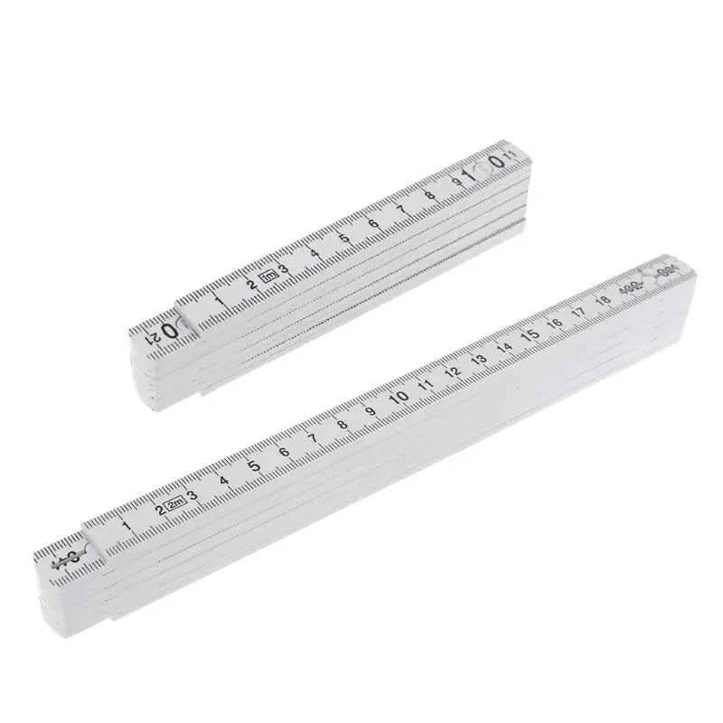 

1M 2M 10-parts Folding Carpenters Ruler Lightweight Compact Measuring Stick Slide Fold Up for Woodworking