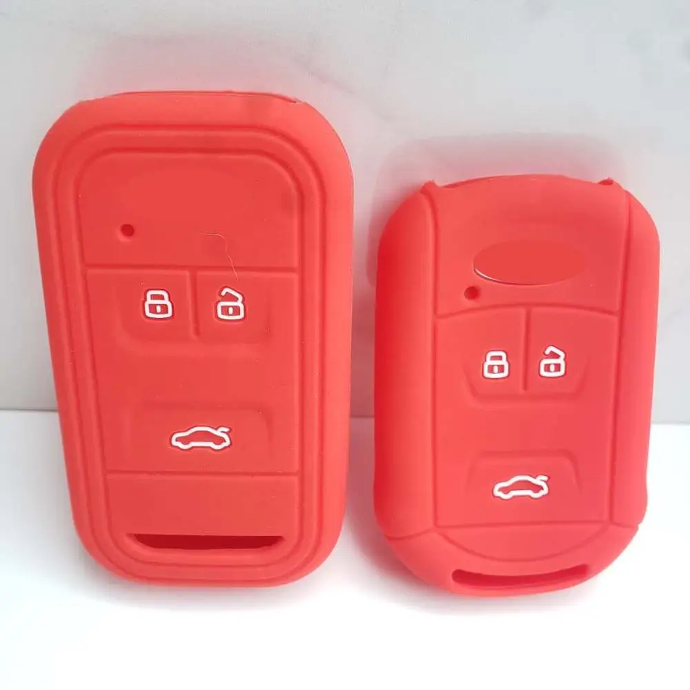 Силиконовая кожаная сумка для Chery Tiggo Arrizo Smart Remote Key 3 кнопки чехол держатель