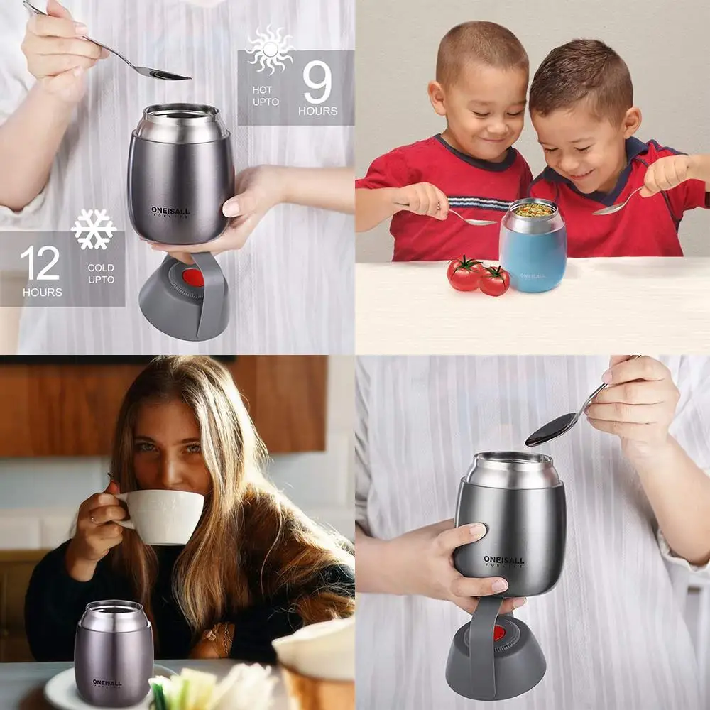 Термос для пищевых продуктов 450 мл изолированная вакуумная фляжка ланча с ручкой