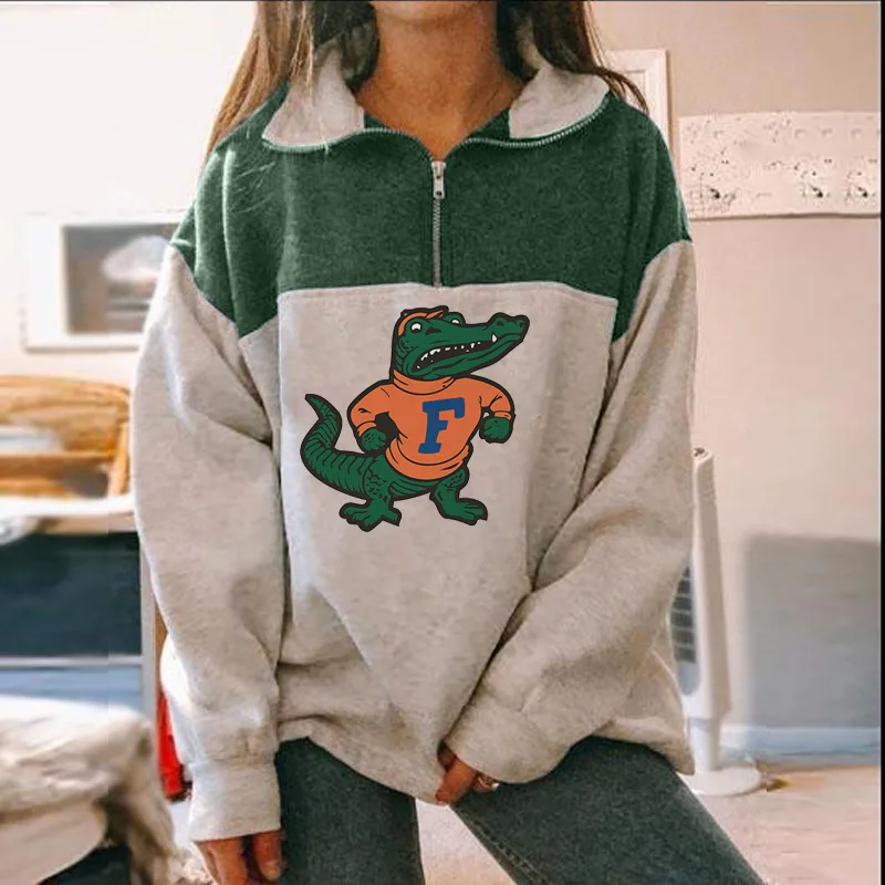 

Женский свитер на молнии, пуловер с длинными рукавами и отложным воротником, весна-осень 2021