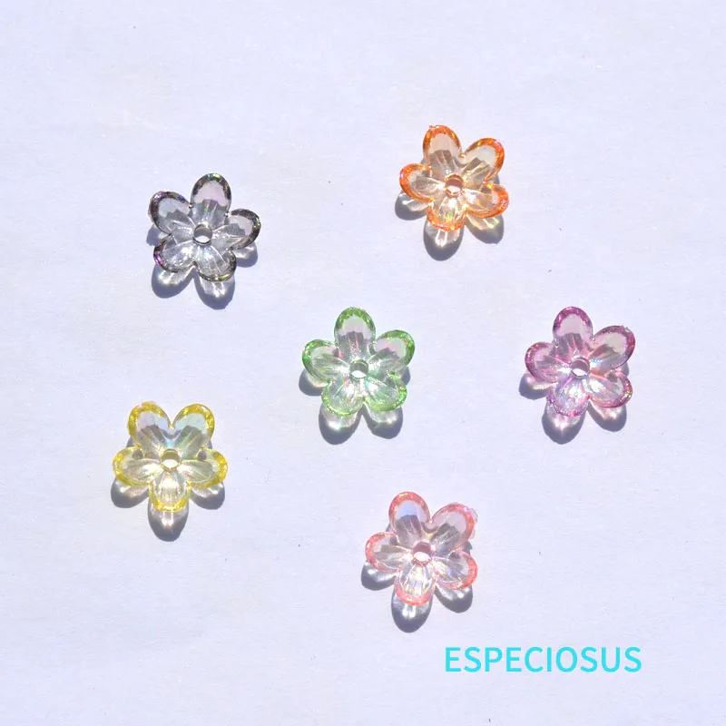 DIY ювелирные изделия аксессуары акриловые бусины 12 мм покрытый цветок спейсеры