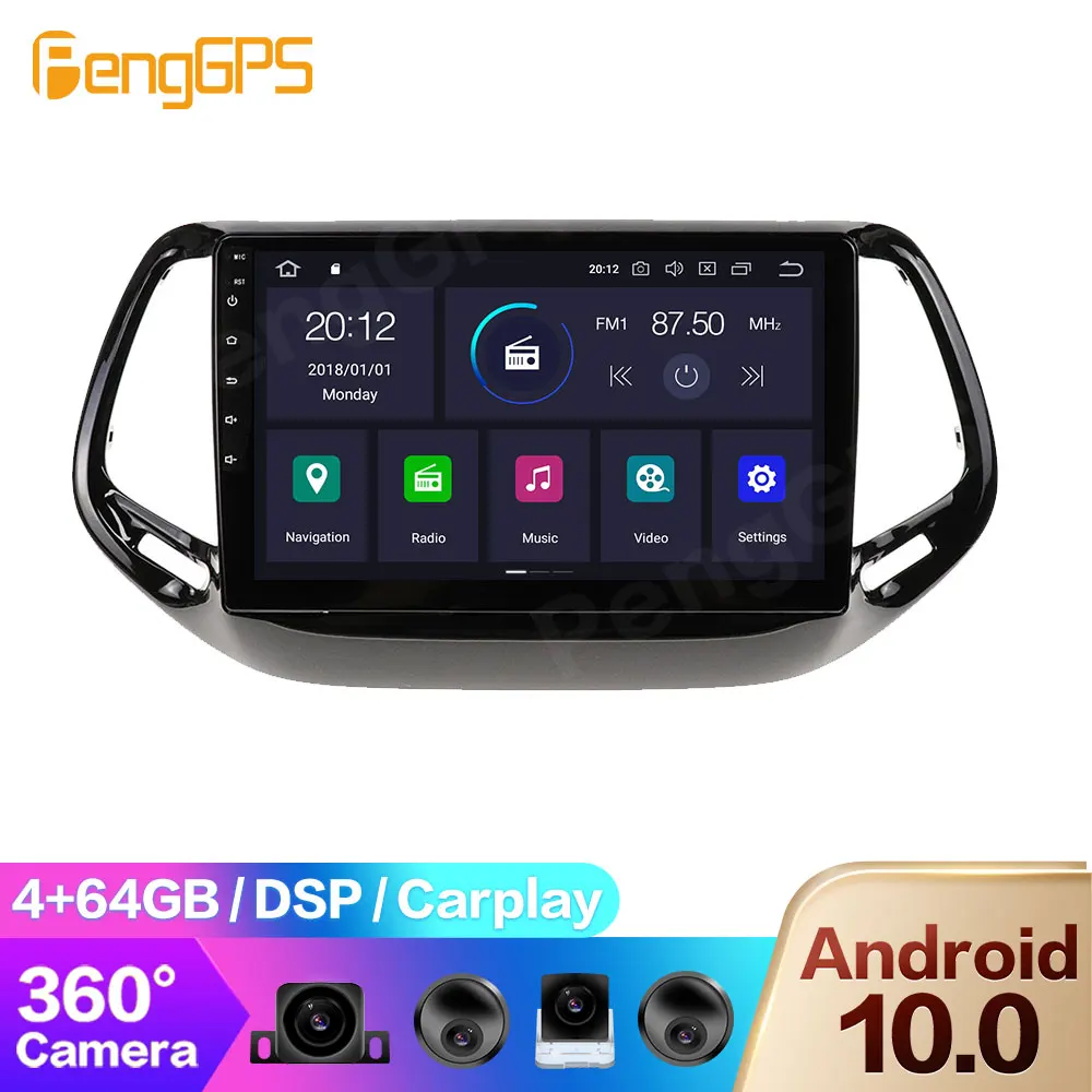 Для Jeep Commander 2016 2019 GPS навигация Android радио мультимедиа 2 Din DVD плеер с сенсорным