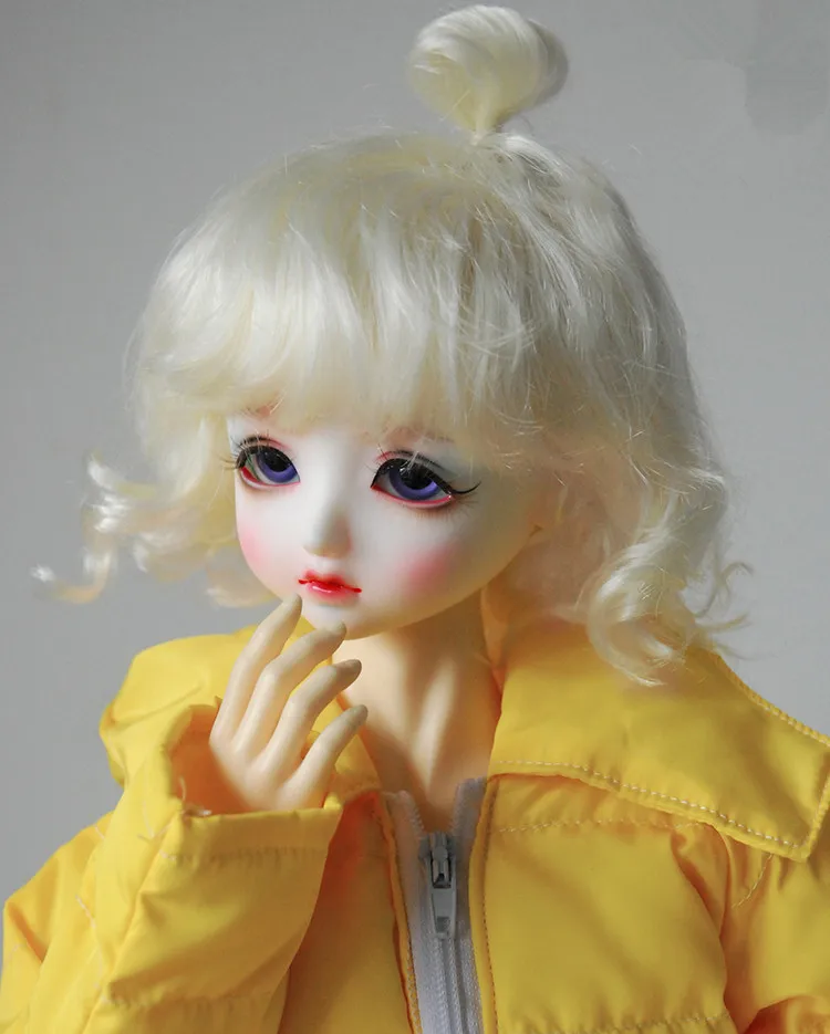 BJD кукла парик Подходит для 1/3 1/4 1/6 1/8 размер милый булочка голова бахрома завиток