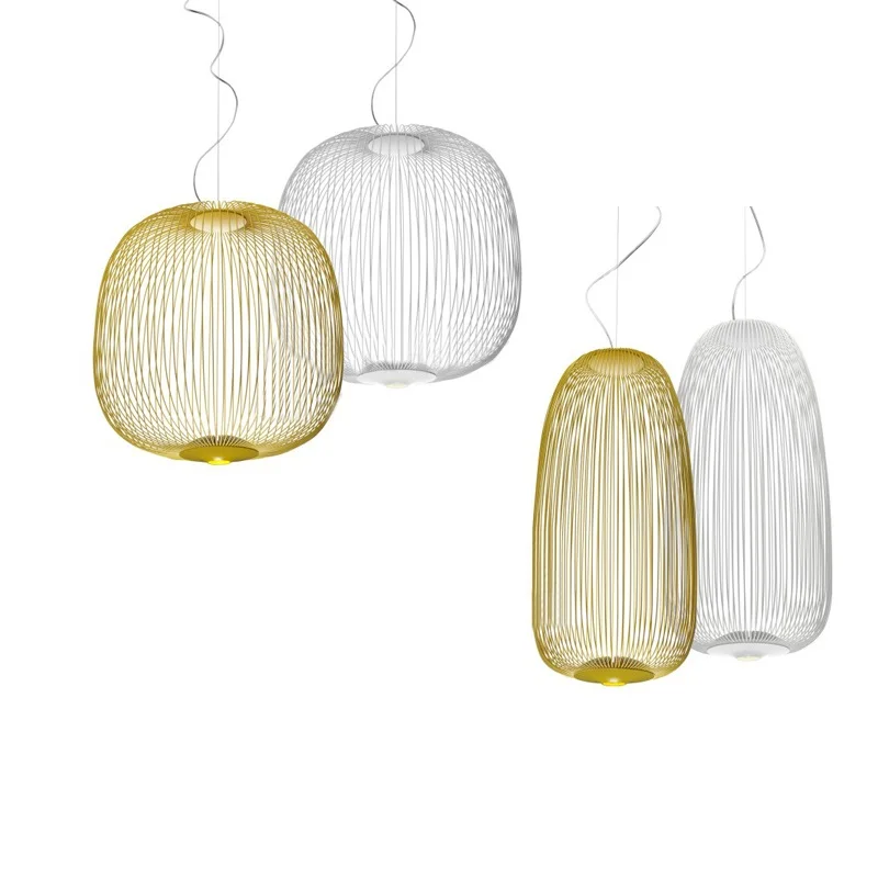 

Modern Remote Spokes 1/2 Chandelier Lighting Bird Cage Iron lustre Foscarini avize modern salon indoor lighting Fixtures
