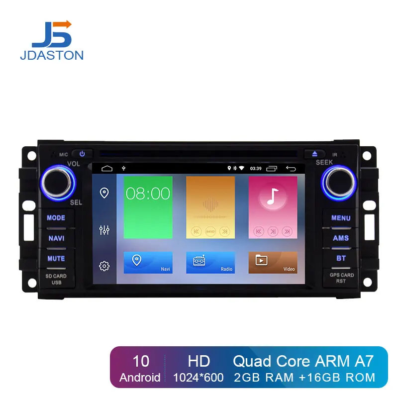 Фото Автомобильный мультимедийный плеер JDASTON Android 10 0 для Dodge Chrysler Sebring Jeep Compass Commander Grand
