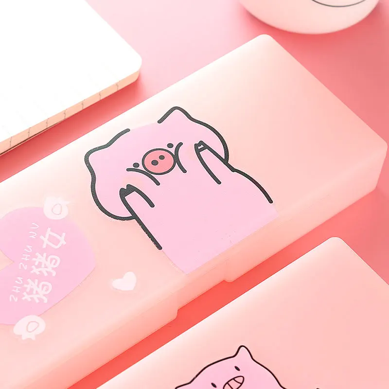 Милый пластиковый чехол для карандашей и канцелярских принадлежностей|Пеналы| |