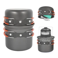 outdoor camping cookware set marching utensils tableware cooking kit travel pan hiking picnic camping tools for 1 2 person