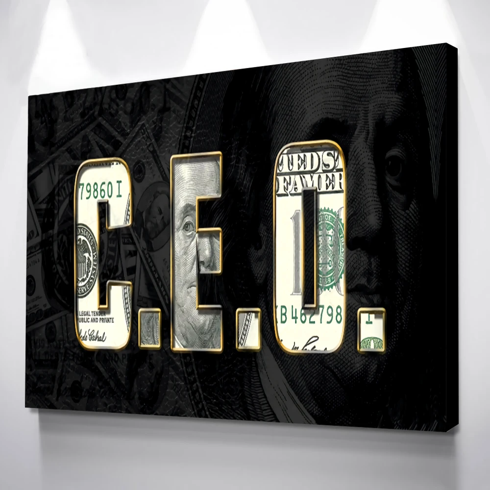 Художественная печать C.E.O Money Картина на холсте декор комнаты черные