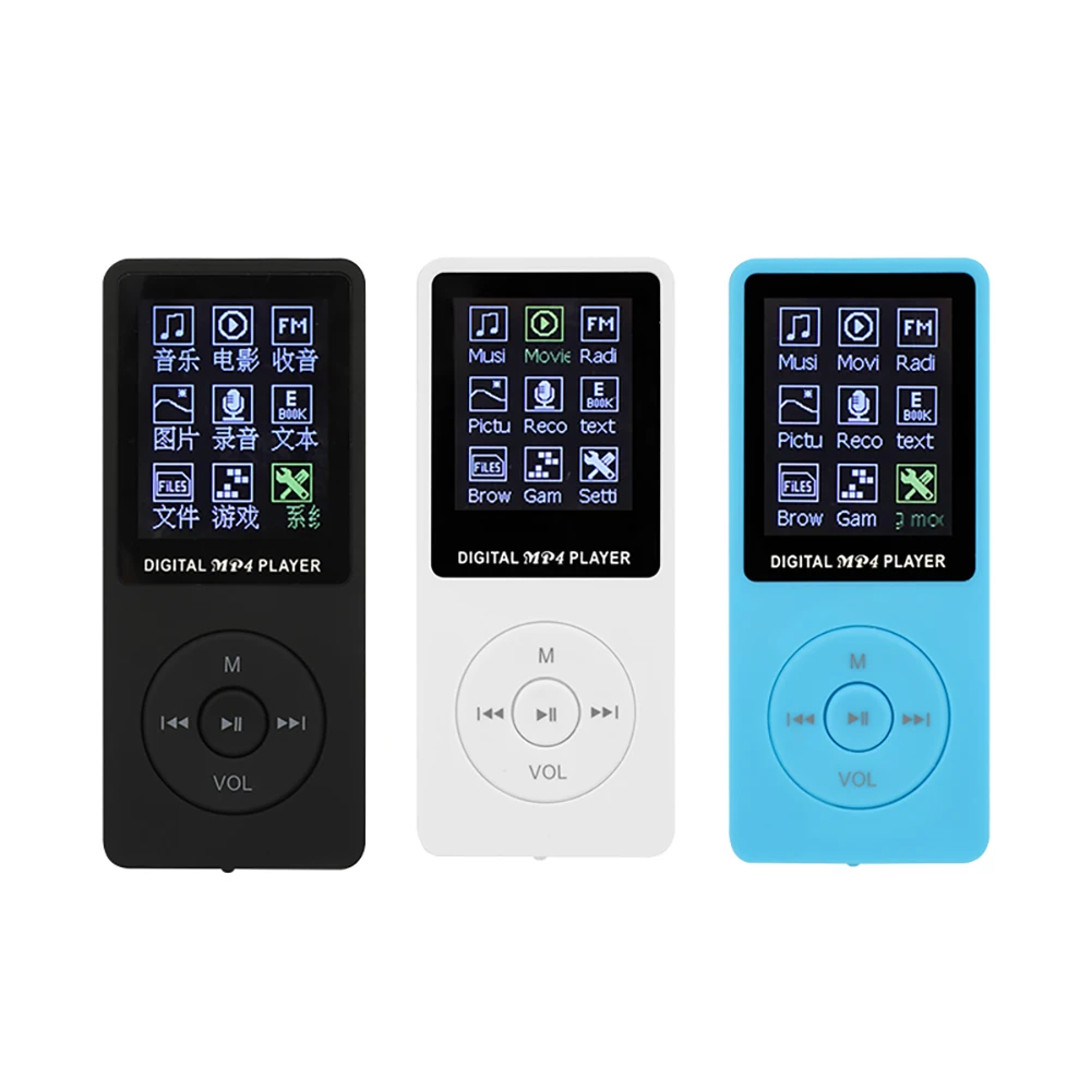 Cartão de Vídeo Player com Rádio Suporte Digital 1.8 Lcd Mp3 Mp4 Música Media fm Casa Foto Esporte Ferramenta Klw 32gb tf