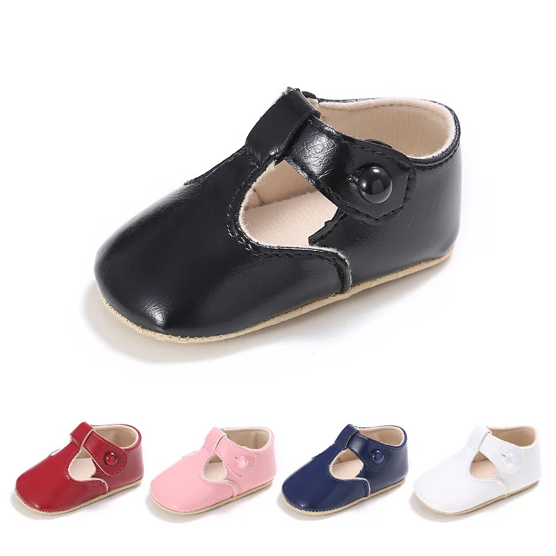 Newly Casual Lovely Girls Kids Princess Crib Shoes Leather Solid Hollow Out Butterfly-knot Hook Baby Shoes 0-18M 5 Style
