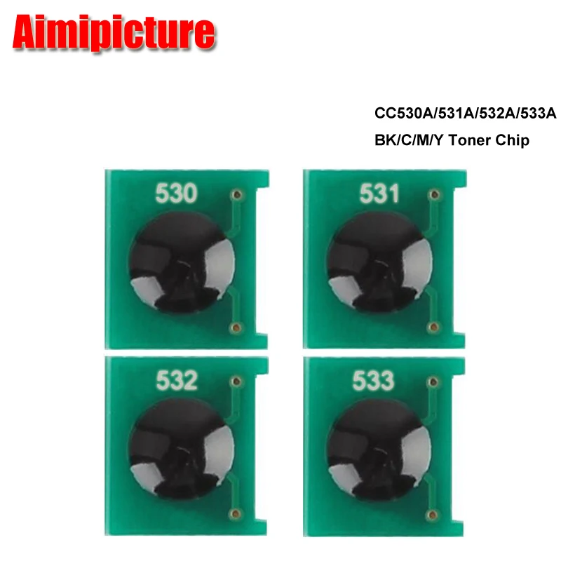 Чип с тонером CP2020 CP2025 CM2320 MFP 304A 530A CC530A CC531A CC532A CC533A для принтера HP Color laserJet чип 8
