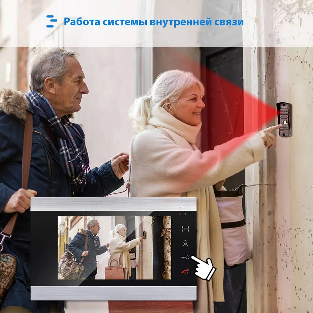 Видео-дверной звонок видеодомофон для квартиры 1000TVL дверной глазок Камера 7