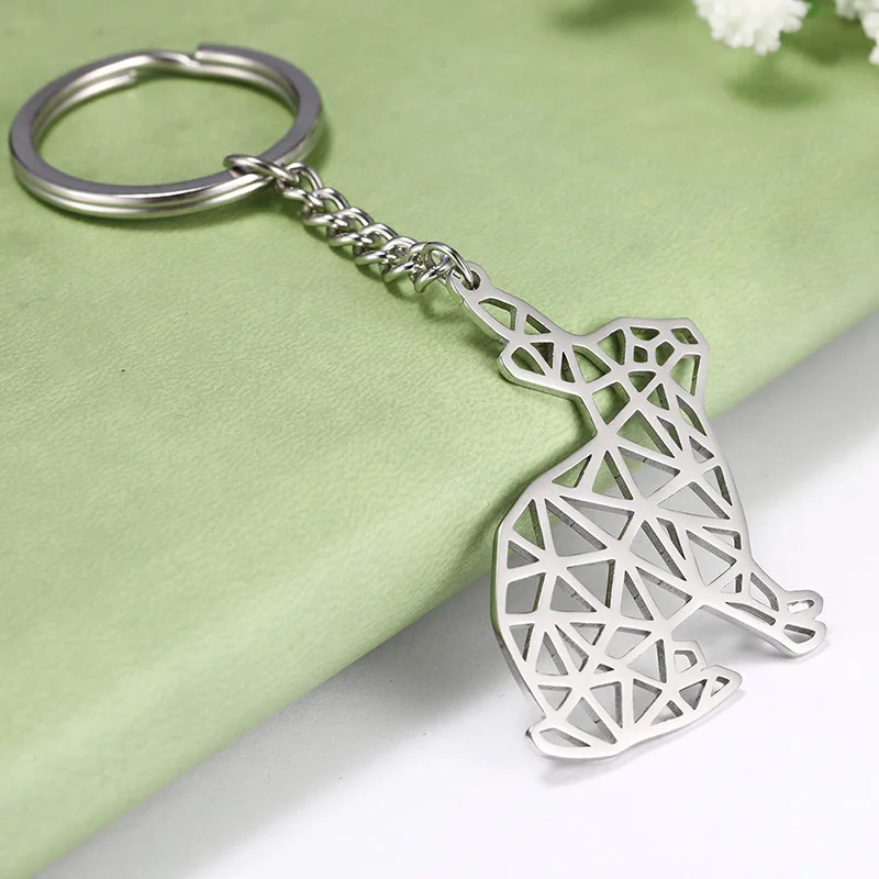COOLTIME из нержавеющей стали в форме кролика животного милый брелок для ключей